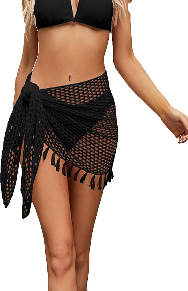 Ldcx Green Swimwear Cover Up Crochet Sarong,Sexy Fashion Beach Hand Crochet Shawl Capelet Fishnet Net Skirt.(SJJ42) - Image 1